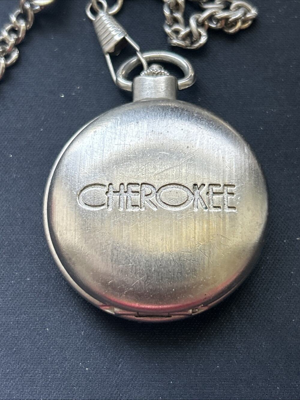 Cherokee Silver Tone Pocket Watch
